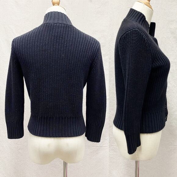 Talbots‎ Petites black knit 3/4 sleeve cropped cardigan sweater Size Petite - Picture 12 of 15